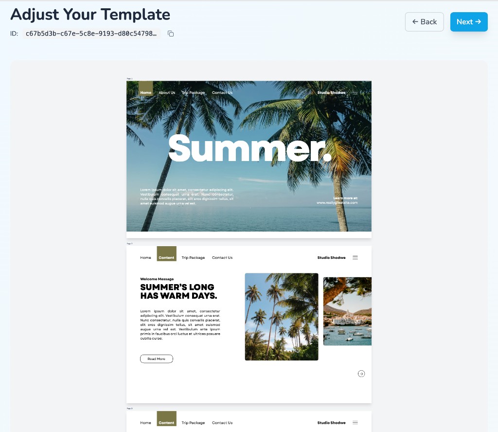 Multi-page Canva imports