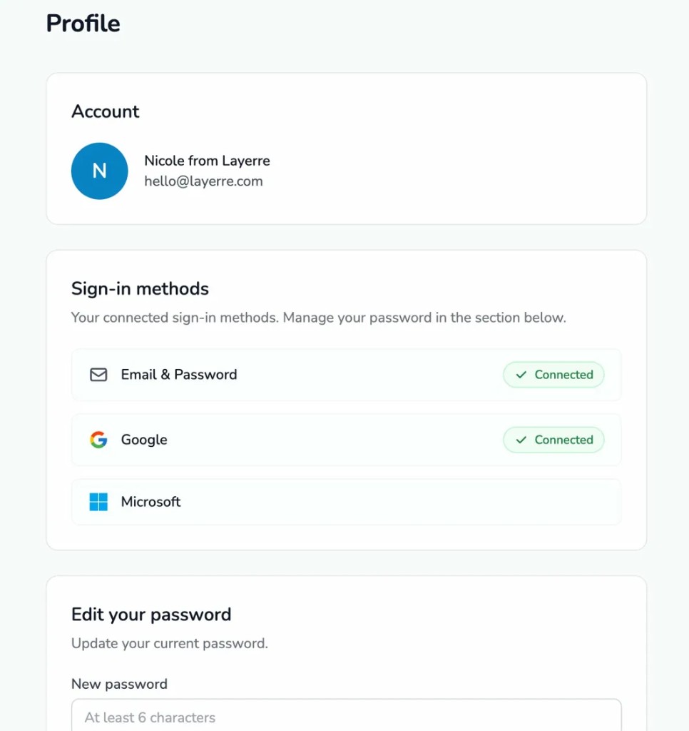 Profile settings and autosave