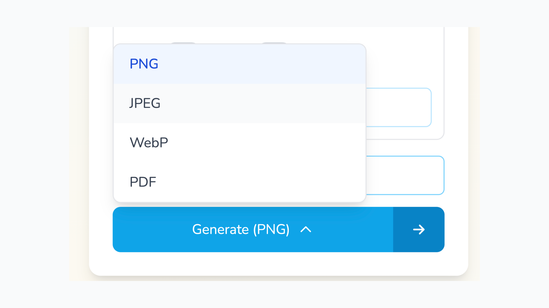 Export in the formats you need